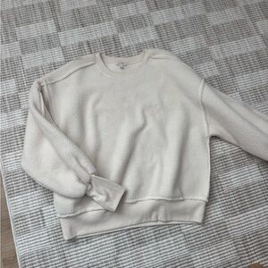 Anthropologie sherpa crewneck